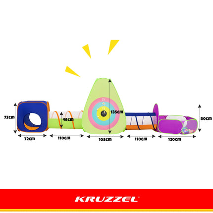 Kruzzel 5-i-1-børnetelt med tunneler
