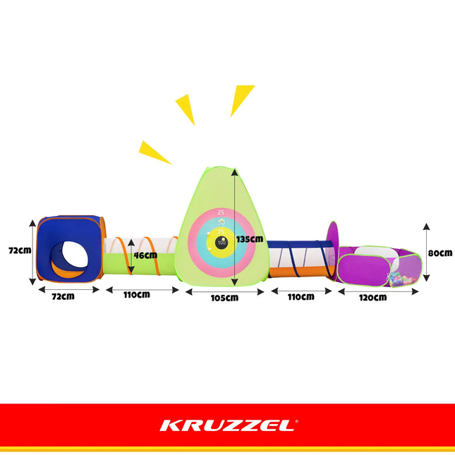Kruzzel 5-i-1-børnetelt med tunneler