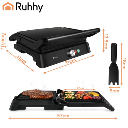 Elektrisk grill/toaster 2000 W Ruhhy