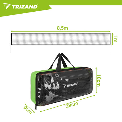 Volleyballnet 8,5 x 1 m + Trizand-taske