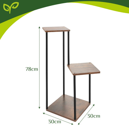 Blomsterstativ 78 cm med 3 hylder
