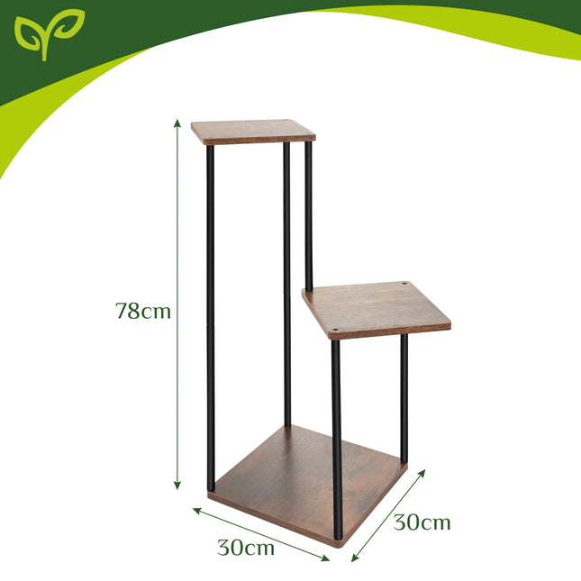 Blomsterstativ 78 cm med 3 hylder