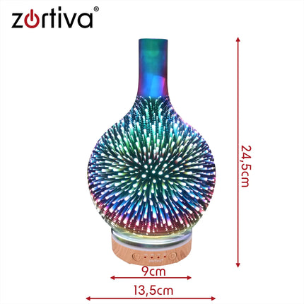 Duftdiffusor og luftfugter 200 ml Zortiva