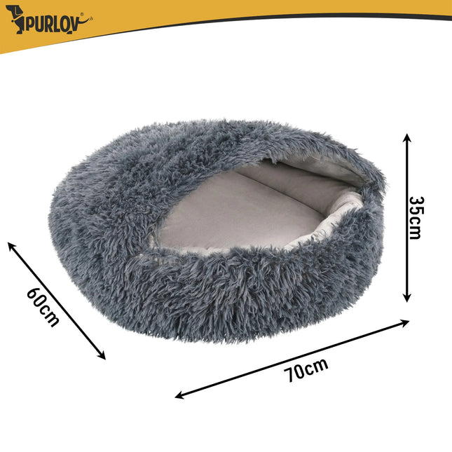 Hund/katte-seng 70 cm – plys fra Purlov