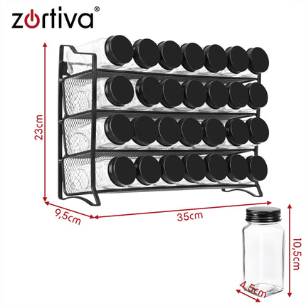 Krydderibeholder – 28 stk. + Zortiva-opbevaringssystem