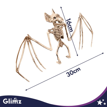 Flagermus-skelet – dekoration, 30 cm, Glimz