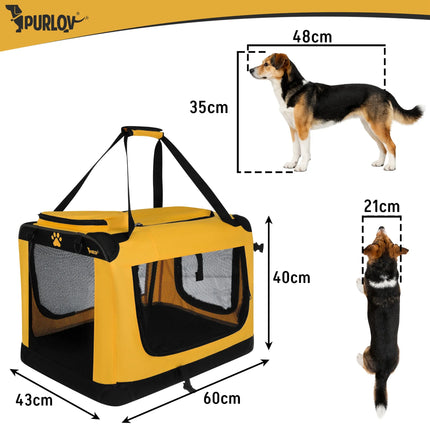 Transporttaske til hunde/katte 44x60x42 cm Purlov