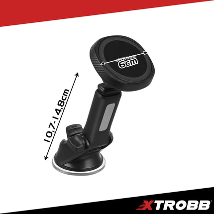 Magnetisk mobilholder til bil med sugekop