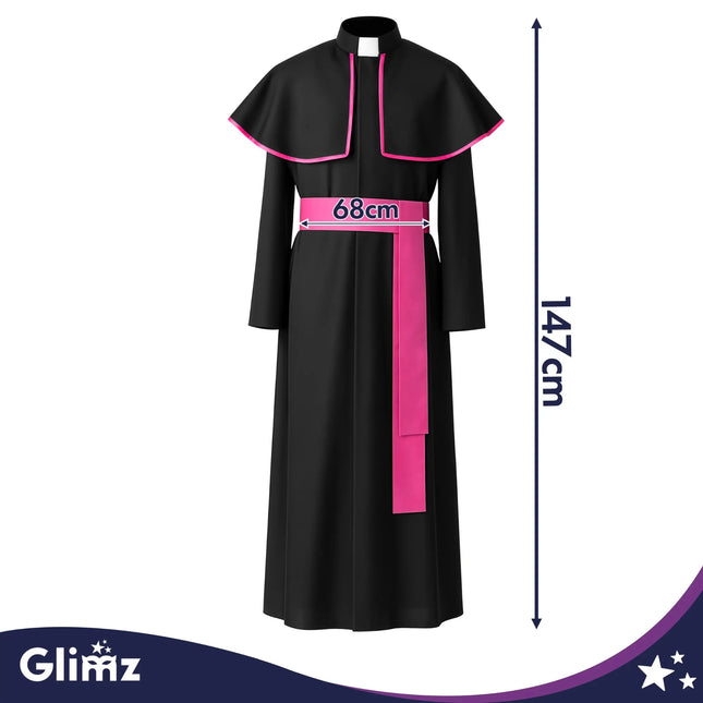 Biskopkostume til voksne str. XL/XXL
