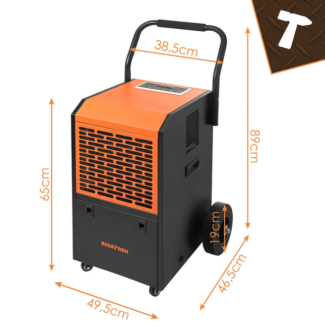 Byggeaffugter 650 W med kompressor og hjul