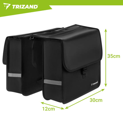 Trizand dobbelt cykeltaske, 28 liter