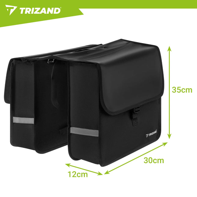Trizand dobbelt cykeltaske, 28 liter