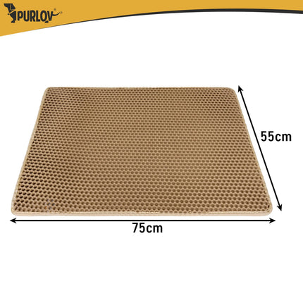 Underlag til kattebakke 75 x 55 cm – beige Purlov