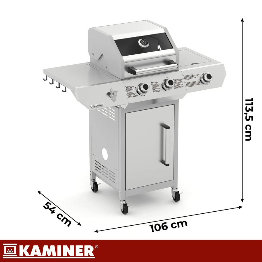Varen 3.0 Kaminer 2+1 gasgrill, 10 kW
