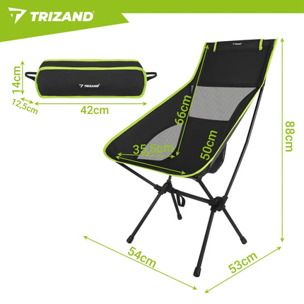 Fiskestol 41x52x86 cm, sort, Trizand