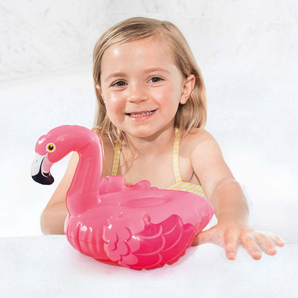 Badelegetøj i flamingo-design til sjov i badekar og pool - oppustelig legetøj til børn fra 2 år