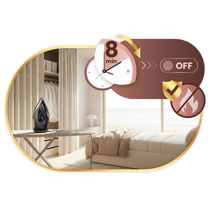 Ledningsfrit Dampstrygejern 2600W med Keramisk Sål - Effektiv og Praktisk til Hjemmet