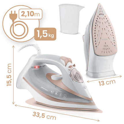 <strong>Kraftigt dampstrygejern med keramisk sål og 3000W effekt - ideelt til alle tekstiler</strong>