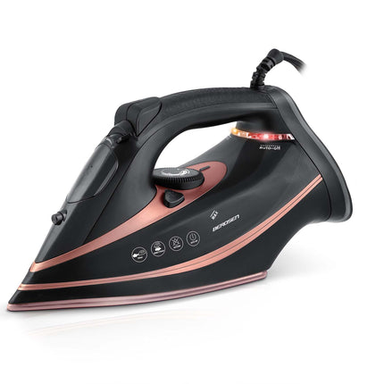 <strong>Kraftigt dampstrygejern med keramisk sål og dobbelt dampskud - 3000W, 360ml vandtank, selvrensende og automatisk sluk</strong>
