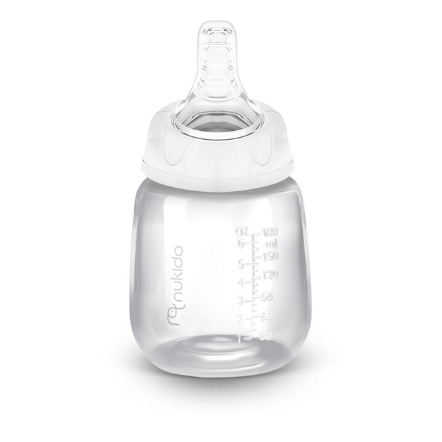 2 stk. genanvendelige 180 ml flasker med dynamisk sut til babyer