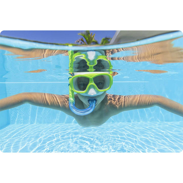 Undervandsdykkersæt med maske, snorkel og finner til dykning og snorkling
