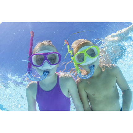 Undervandsdykkersæt med maske, snorkel og finner til dykning og snorkling