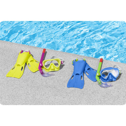 Snorkelsæt til børn med maske, snorkel og svømmefødder, str. 24–27 – Bestway