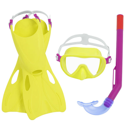 Snorkelsæt til børn med maske, snorkel og svømmefødder, str. 24–27 – Bestway