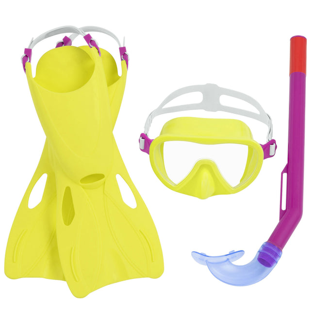Snorkelsæt til børn med maske, snorkel og svømmefødder, str. 24–27 – Bestway