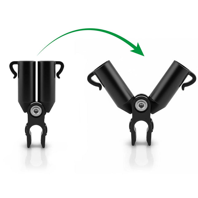 Samlestykker med drejeled til plantestokke 11 mm, type A – 4 stk., sort
